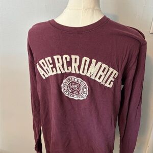 Abercrombie Maroon Crewneck Long Sleeve Sweatshirt